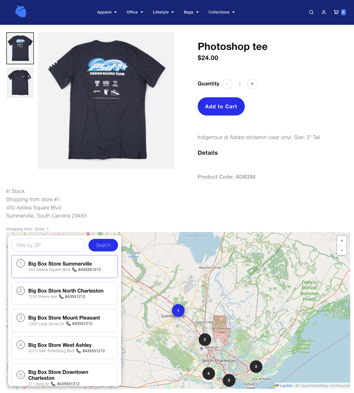 Store Locator and Product Availability on PDP