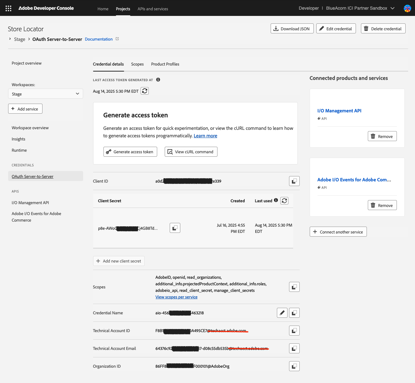 Where to pull oauth-sts credentials